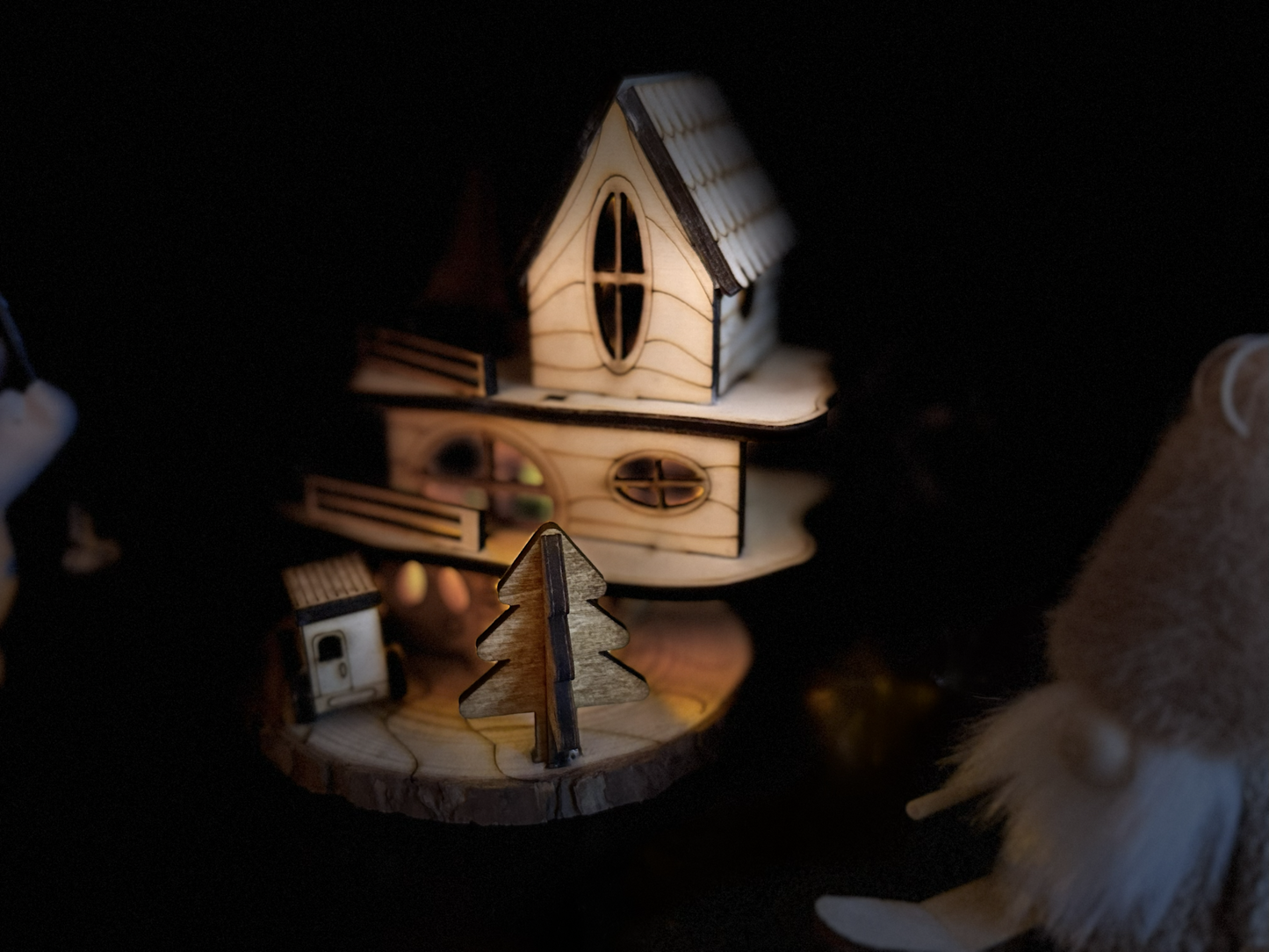 Kerstdiorama - tree house