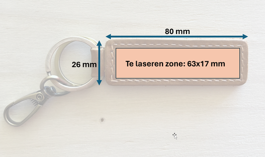 Gepersonaliseerde sleutelhanger uit leer
