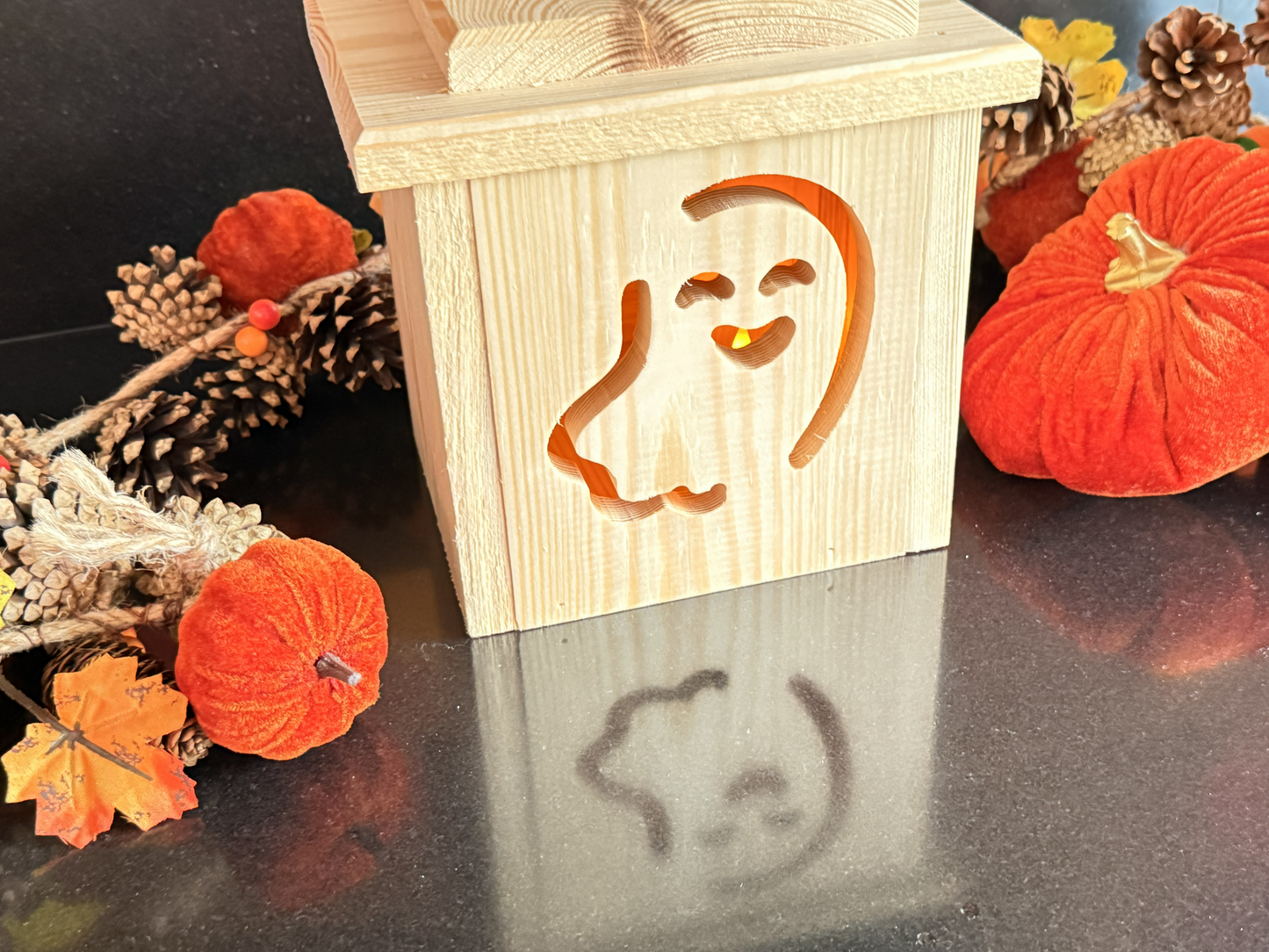 Houten Halloween lantaarn
