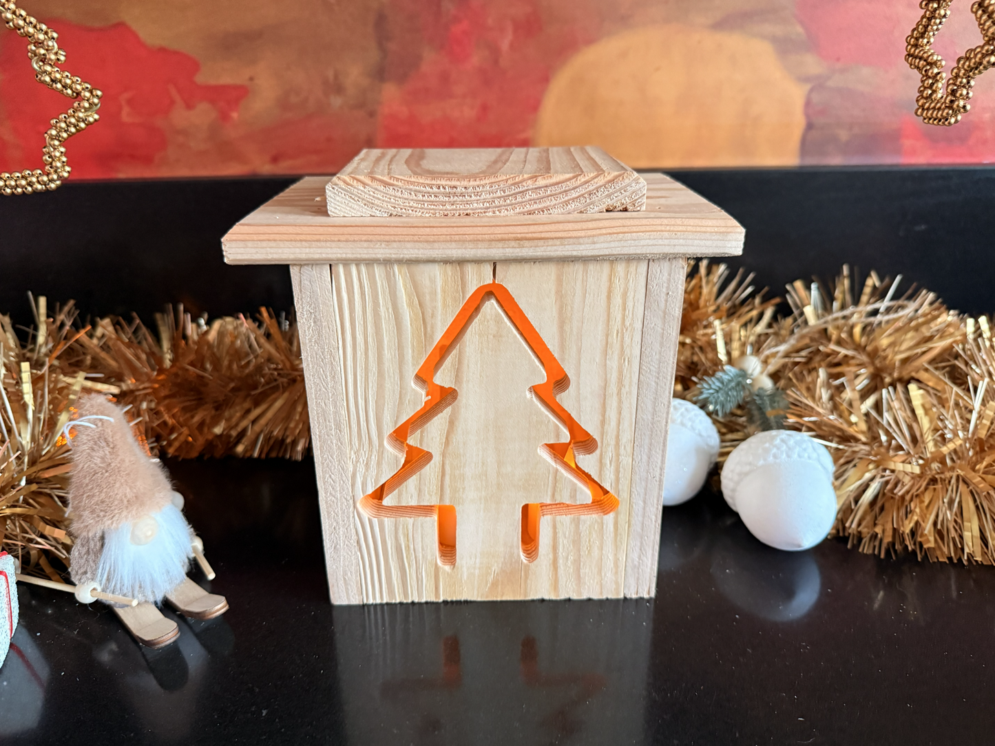 Houten Kerstlantaarn