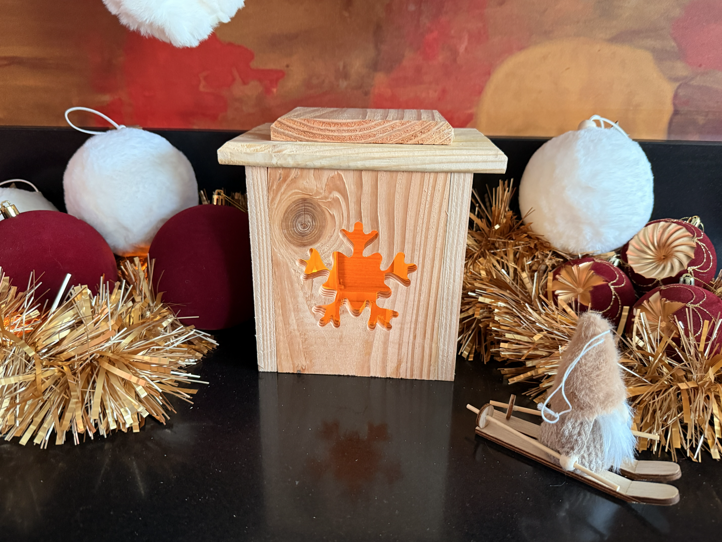 Houten Kerstlantaarn