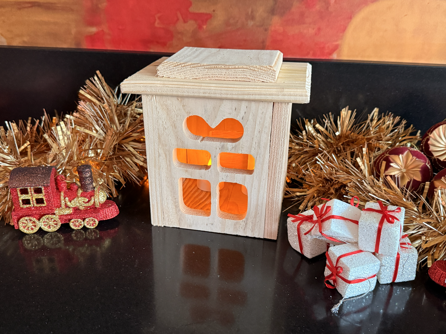 Houten Kerstlantaarn