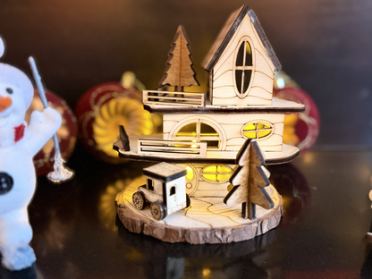 Kerstdiorama - tree house