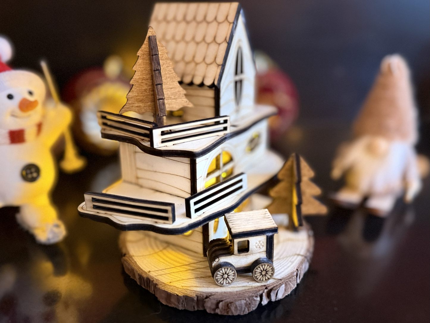 Kerstdiorama - tree house