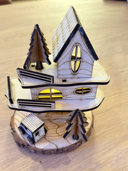Kerstdiorama - tree house