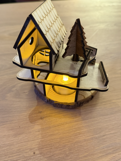 Kerstdiorama - tree house