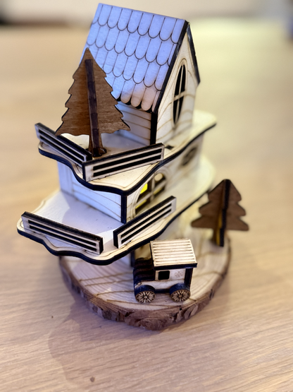 Kerstdiorama - tree house
