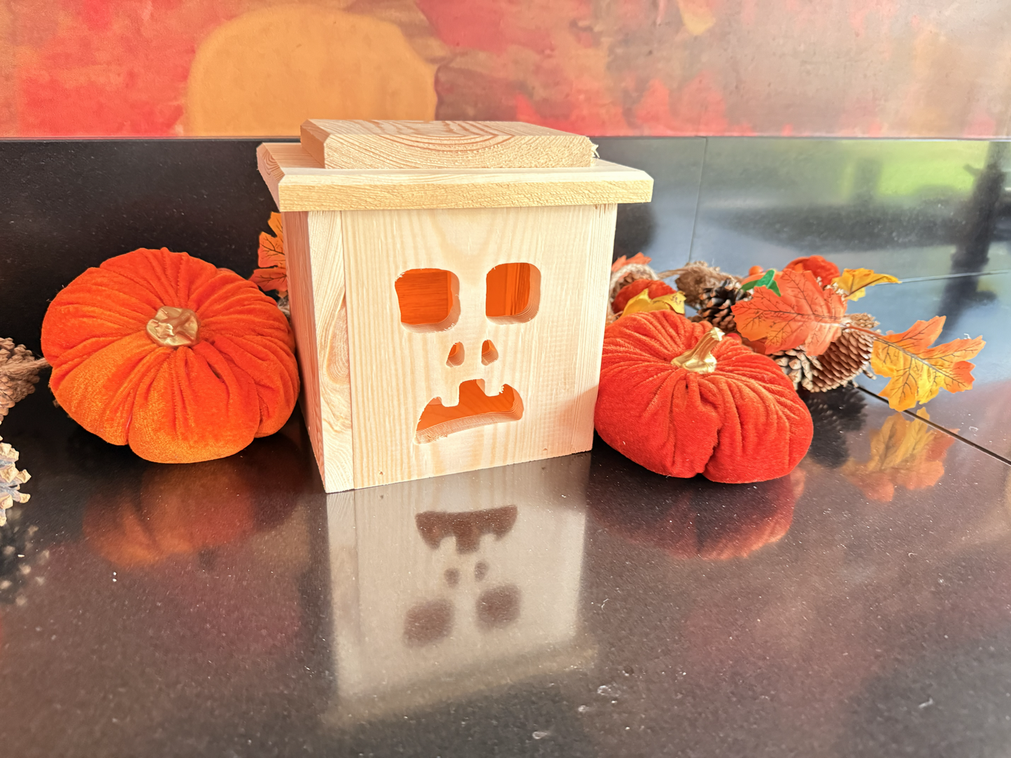 Houten Halloween lantaarn