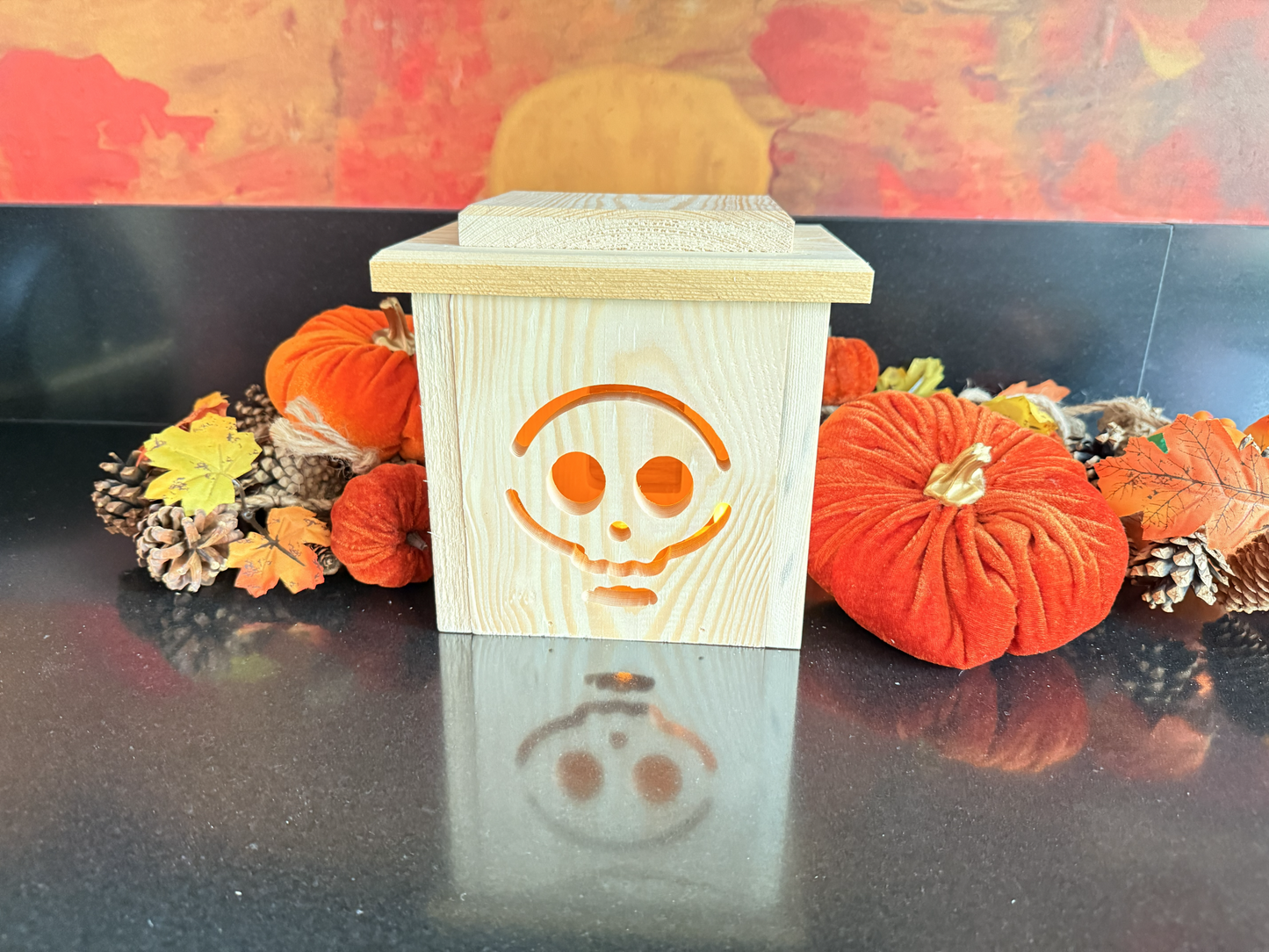 Houten Halloween lantaarn