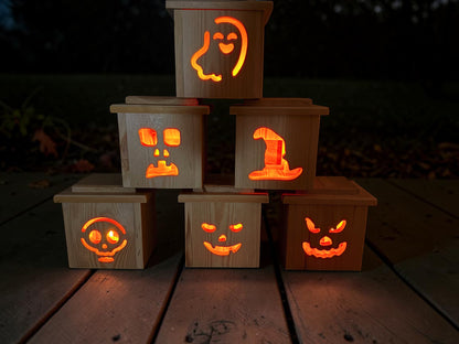 Houten Halloween lantaarn