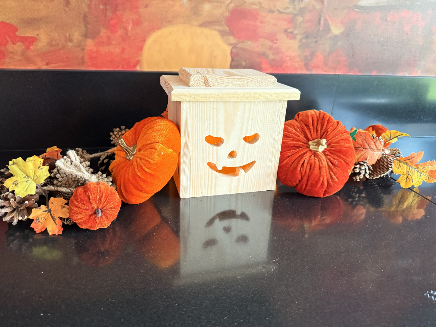 Houten Halloween lantaarn