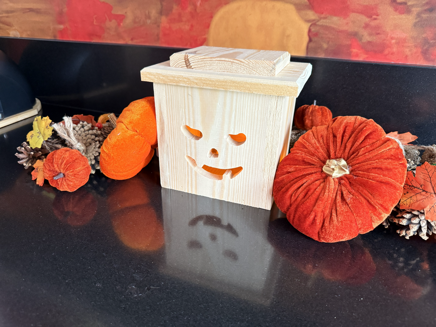 Houten Halloween lantaarn