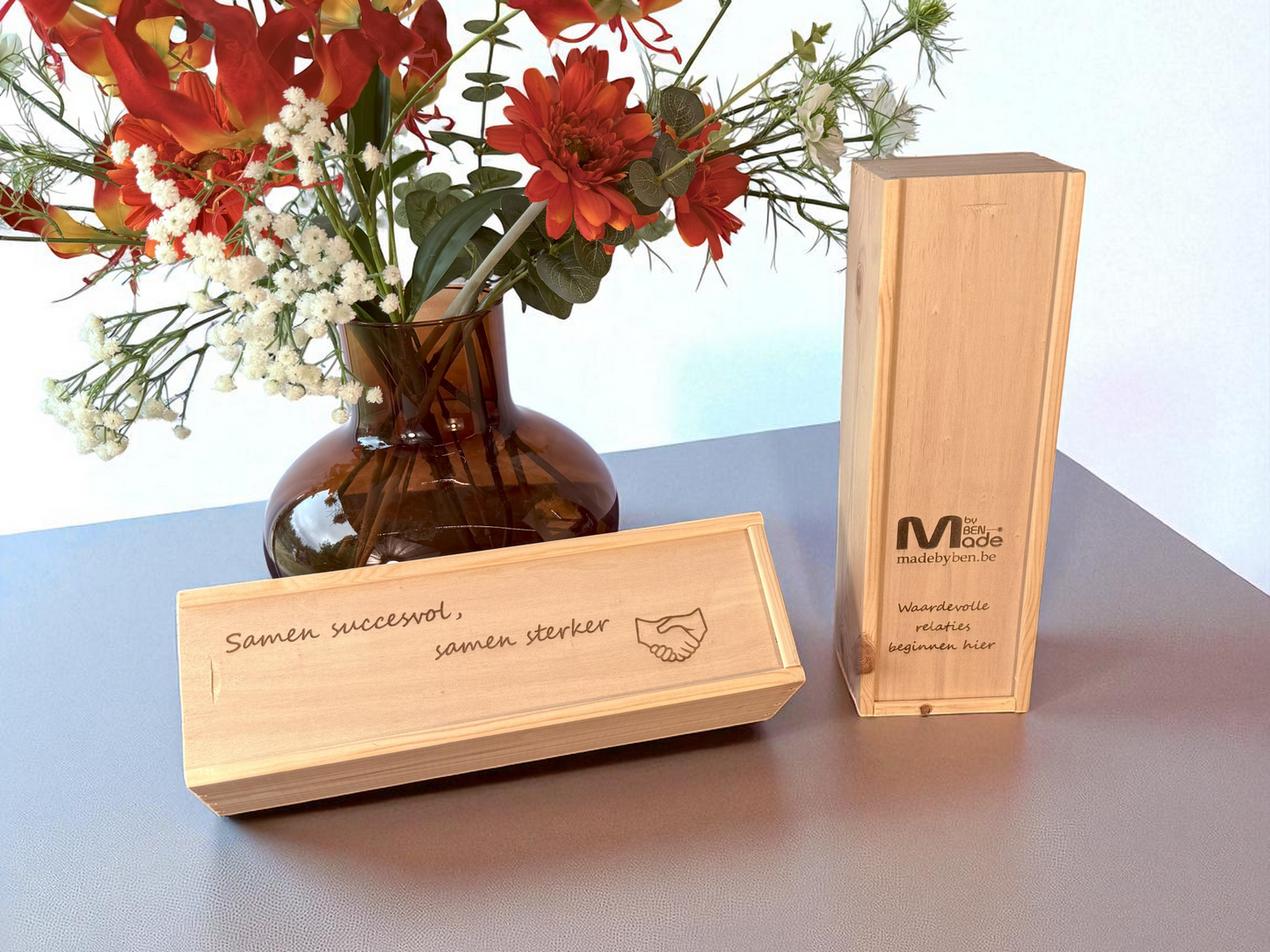 Wijnkistje te personaliseren 1 fles